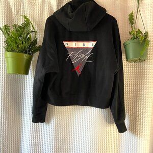 Jordan Nike Flight Cropped Fleece Pullover Hoodie